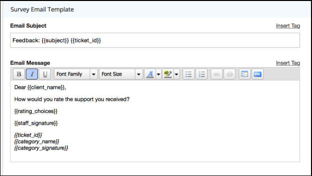 survey email template