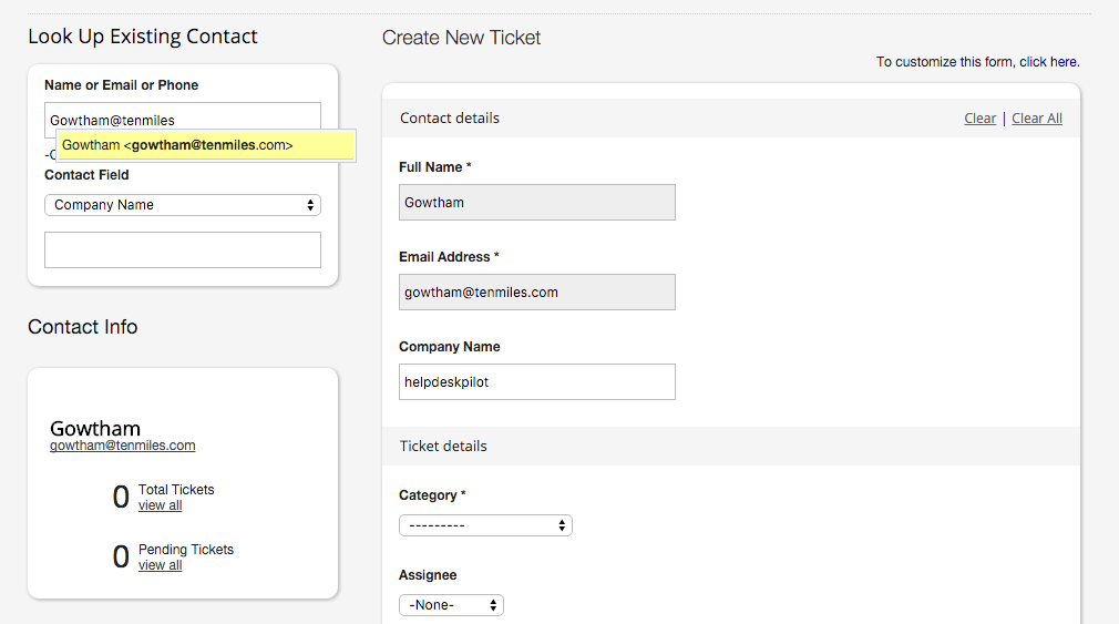 creating a ticket happyfox support contact form 7 bcc
